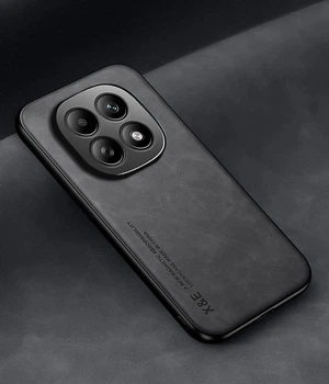 Кожаный чехол XnE Xiaomi Redmi Note 15 4G с металлической вставкой Black (44405-2B)