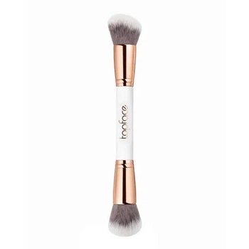 Двосторонній пензлик для рум’ян Topface Blush Brush F29 з синтетичним ворсом Біло-золотий