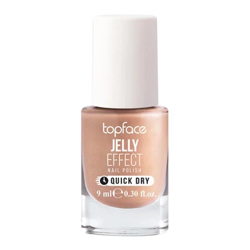 Лак для ногтей TopFace Jelly Effect Nail Polish с глянцевым блеском и быстрым высыханием 046 Желто-бежевый 9 мл