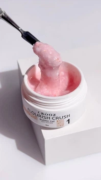 Crooz Flourish Crush Builder Gel №01 молочно-розовый 15 мл