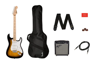 Гитарный набор Гітарний набір з електрогітарою SQUIER SONIC STRATOCASTER PACK MN 2-COLOR SUNBURST