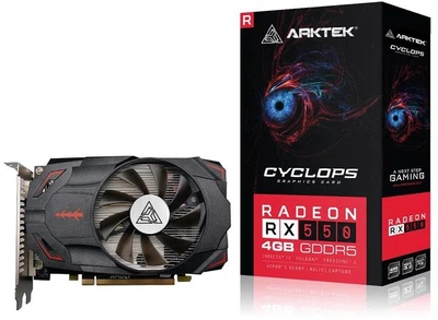 ВІДЕОКАРТА ARKTEK RX 550 4GB GDDR5 128-bit DVI/HDMI/DP AKR550D5S4GH1