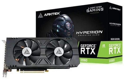 ВИДЕОКАРТА ARKTEK GEFORCE RTX2060 6GB GDDR6 Full Size Dual Fan 192 Bit AKN2060D6S6GH1