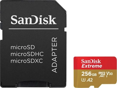 Карта памяти SanDisk Extreme microSD 256GB+SD-adapt.
