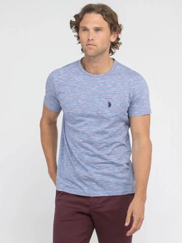 Футболка хлопковая мужская U.S. Polo Assn 934569550 2XL Голубая (1159863076)