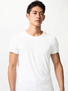 Футболка хлопковая мужская Uniqlo 840665481 2XL Белая (1159863351)