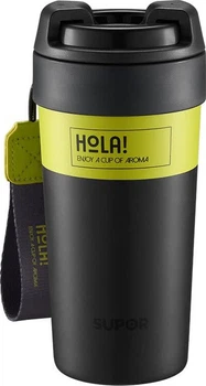 Термокружка Supor Click Spin Insulated Cup HOLA! нержавеющая сталь 500 мл Black