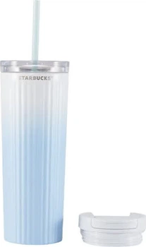 Термокружка Starbucks стальной трубочкой 473 мл Blue