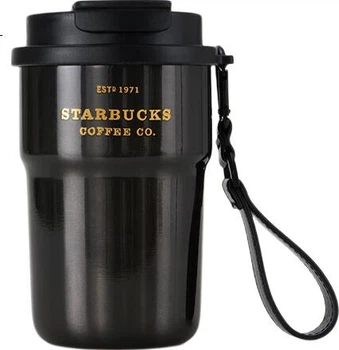 Термокружка Starbucks Coffee Treasure Golden Flow Double-Drinking 365 мл Black