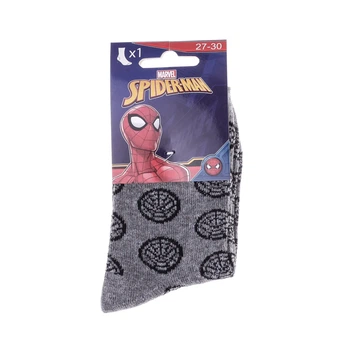 Носки SPIDER MAN 61% хлопок размер 27-30 темно-серый