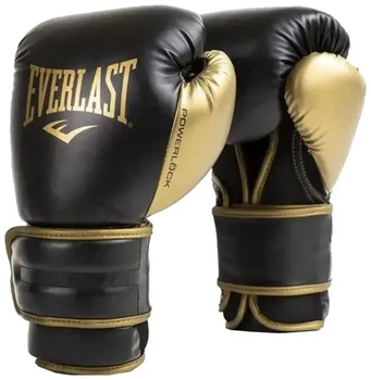 Боксерские перчатки Everlast 14 унций полиуретан черный золотой