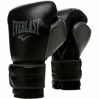 Боксерские перчатки Everlast полиуретан 16 унций черный серый