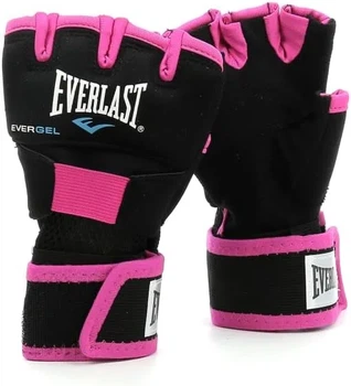 Бинти-рукавички Everlast S/M полимеризованный каучук черный розовый