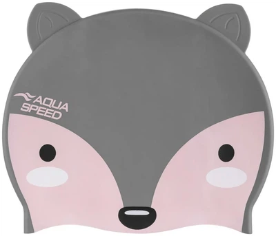 Шапка для плавания Aqua Speed силиконовая OSFM серый лисиця