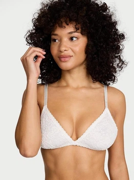 Бюстгальтер без кісточок мереживний Victoria's Secret 178379651 L Молочний (1159863385)