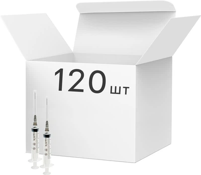 Шприц трехкомпонентный mediOk Luer Slip 5 мл игла 22G 0.7x40 мм 120 шт (3CLS-5M22G)