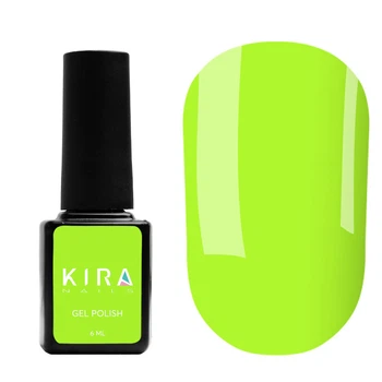 KIRA NAILS Гель лак №124 (салатовий, неоновий), 6 мл