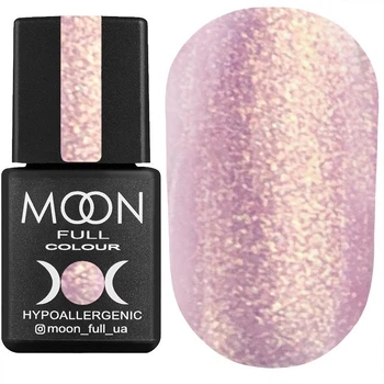 Гель-лак для нігтів MOON FULL color Gel polish №305 світло-бузковий з золотистим шіммери 8 мл