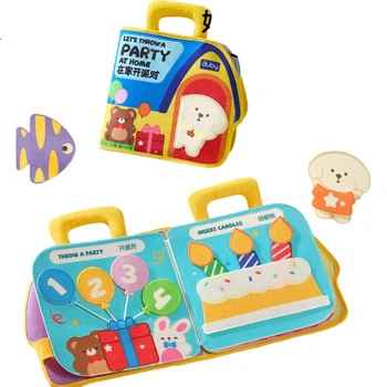 Книжка-игрушка Auby Baby развивающая Монтессори для малышей