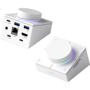 Hagibis Knob Expansion Dock Desktop Expansion Dock USB Multi-Port Adapter Type-C Converter MacBook Computer Laptop Volume Control Screen Shortcut Controller