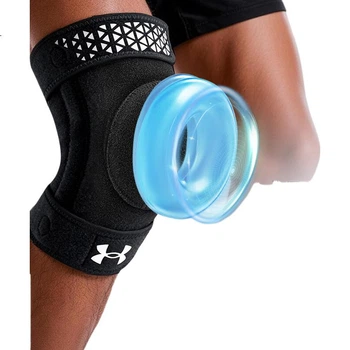 Наколенник Under Armour Summer Sports, с ремнями компрессии, черный, универсальный размер