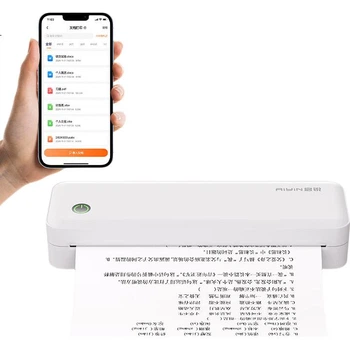 Беспроводной термопринтер QIRUI A40a с Bluetooth для домашнего использования студентами, совместим с мобильными телефонами, сканирует фотографии, портативный принтер формата A4 без чернил.