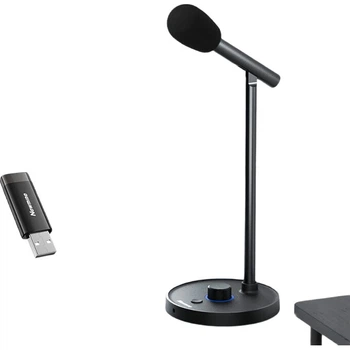 Микрофон Newmine ZM06 беспроводной, конденсаторный, USB, для записи и стримов, черный