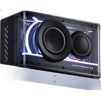 Компьютерная колонка Manbuzhehuazai NEW Play Bluetooth, игровая настольная колонка, классическая, обновленная, модная, с подсветкой, в стиле ретро, цвет Phantom Black, высокое качество звука.