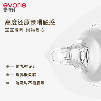 Пляшечка Evorie Exquisite Series 160 мл з широким горлом рожево-жовтогаряча