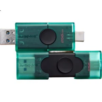Флеш-накопичувач Kingston DTDEG2 256 ГБ Type-C з двома інтерфейсами, USB 3.2, високої ємності, сумісний з телефонами, планшетами та комп'ютерами Android та Apple