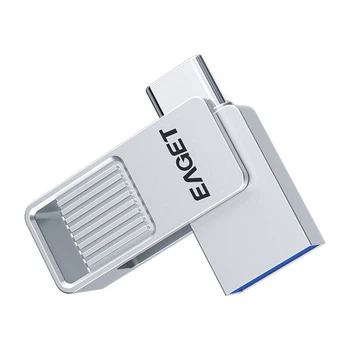 Флеш пам'ять USB EAGET CU32 128GB USB 3.2 Gen1 + Type-C