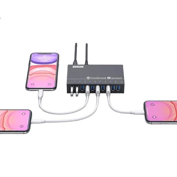 Док-станция расширения SIPOLAR с 10 портами, USB 3.0, концентратор с быстрой зарядкой 60 Вт, промышленный разветвитель A-103 (3 метра), концентратор для массового управления телефонами и пакетной обработки жестких дисков, один порт 5 В/1 А.