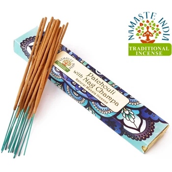 Ароматические палочки Пачули Наг Чампа Namaste India Patchouli Nag Champa Натуральные индийские благовония ручной работы 15 грамм