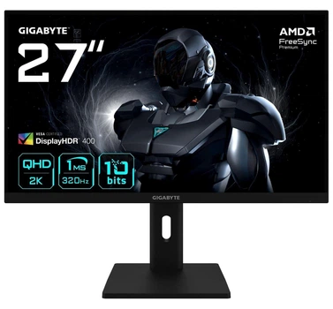 Монітор 27" GIGABYTE G27Q3 (G27Q3 Gaming Monitor) 2560x1440 (QHD, 2K) IPS 320 Hz