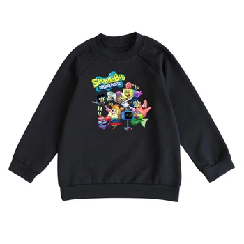 Свитшот детский черный с принтом Sponge Bob Губка Боб DM-1865 92 см