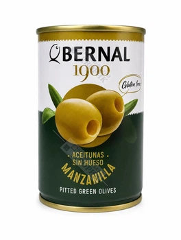 Оливки Мансанилья Bernal без косточки зеленые консервированные плоды 292 г