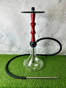 Кальян Aroma Hookah Red Wood Edition — высокий кальян 60 см с красной деревянной накладкой и шахтой из нержавеющей стали
