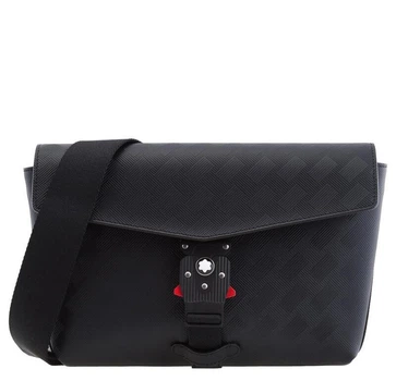 Сумка через плечо MONTBLANC Extreme 3.0 Textured-Leather Messenger Bag Black черная