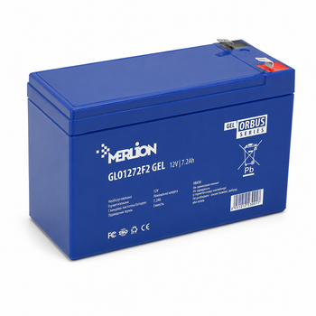 Аккумуляторная батарея для ИБП AGM MERLION GP1272F2 12V 7.2Ah Синий