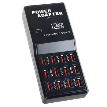 Умное 12-портовое USB-зарядное устройство для мобильного телефона 5V3A быстрая зарядка для смартфонов