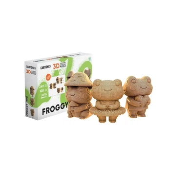 3D Пазл Картонний Cartonic ЖАБ'ЯЧЕ ТРІО 3 в 1 FROGGY TRIO 249 деталей