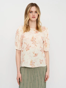 Блуза VILA Clothes молочний з принтом VWQQI629 40