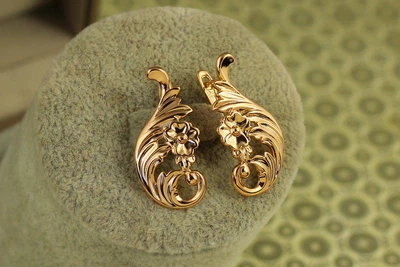 Сережки Xuping Jewelry Купава 2,9 см золотисті