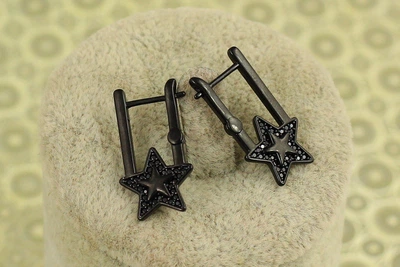 Сережки Xuping Jewelry Тінь Сіріуса 2,4 см блек ган