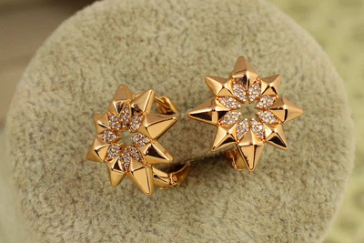 Серьги Xuping Jewelry Полярная звезда 1,8 см золотистые