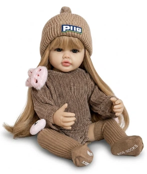 Реалистичная кукла Реборн 55 см полностью виниловая Doll Reborn Baby К0100305