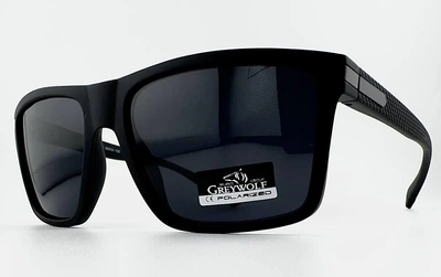 Солнцезащитные Очки-Wayfarer GREY WOLF GW5121 C.01P Поляризационные Черные Мужские