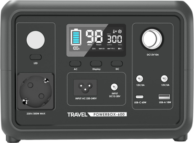 Stacja ładująca Volt Polska TRAVEL POWERBOX 600 / 300 W / 256 Wh / LiFePO4 (5TBBNX0300)