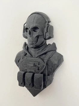 Бюст-статуетка персонажа Ghost з гри Call of Duty для декору ігрової кімнати. Aivory