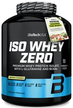 Сироватковий ізолят протеїну BioTechUSA Iso Whey Zero порошок 1816 г Банан (5999076263899)